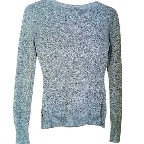 EXPRESS Black/Gray Slim Fit Crew Neck Sweater - Like New - Picture 6 of 10